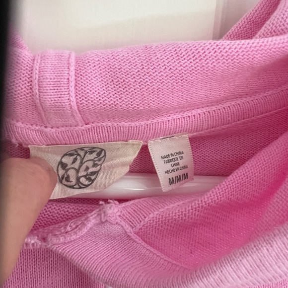 Womens Enas Orgl sweater pink and white hoodie size M - Picture 2 of 2